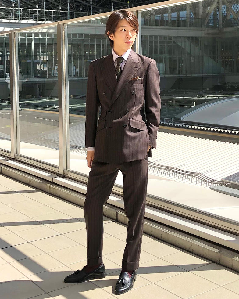 裾幅18cmスーツ　ドーメル Dormeuil